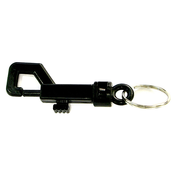 Black Plastic Clip Key Holder Keychain